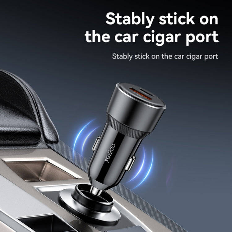 Yesido Y64 PD30W Type-C + QC20W USB Super Fast Car Charger(Black)