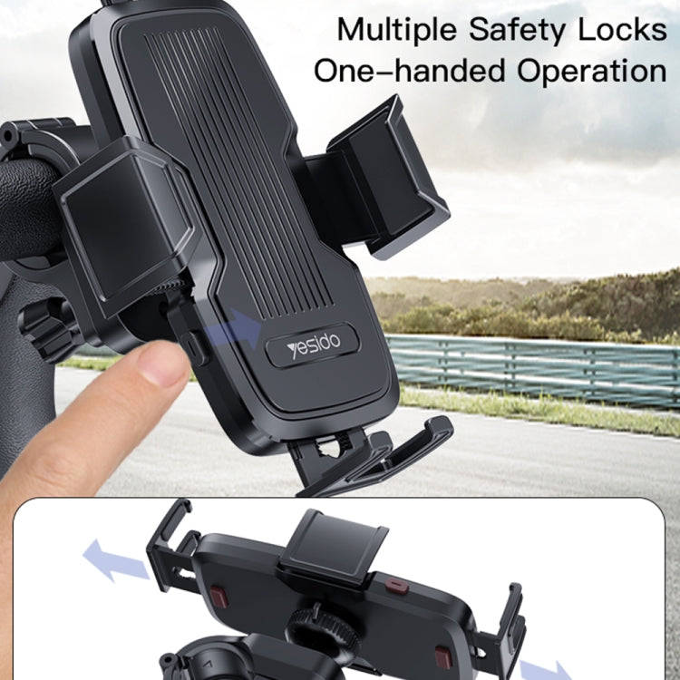 Yesido C127 Dual Side Adjustable Bicycle Handle Phone Holder(Black)