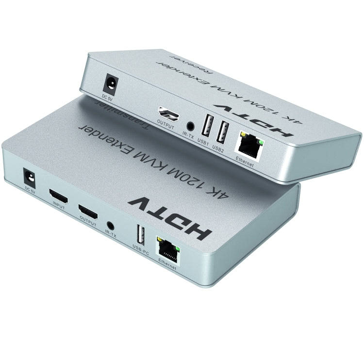 120m HDMI USB KVM 4K Network Extender, Plug:UK Plug