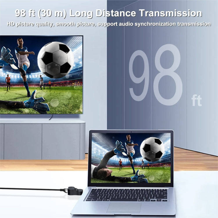 30m HDTV to RJ45 ABS Material Network Cable Extender