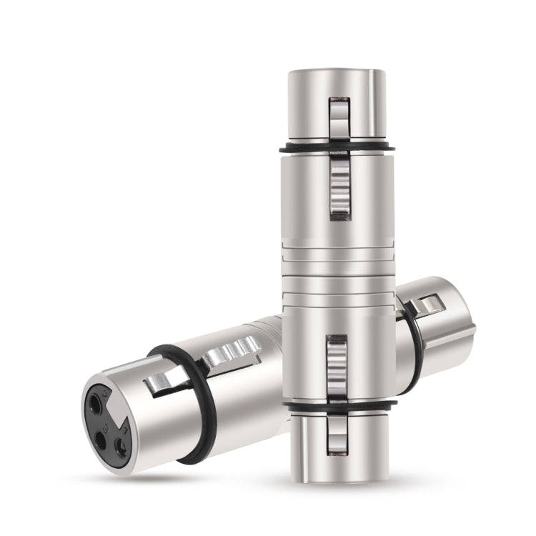 LZ1111 3Pin XLR Female to Female Adapter(Silver)