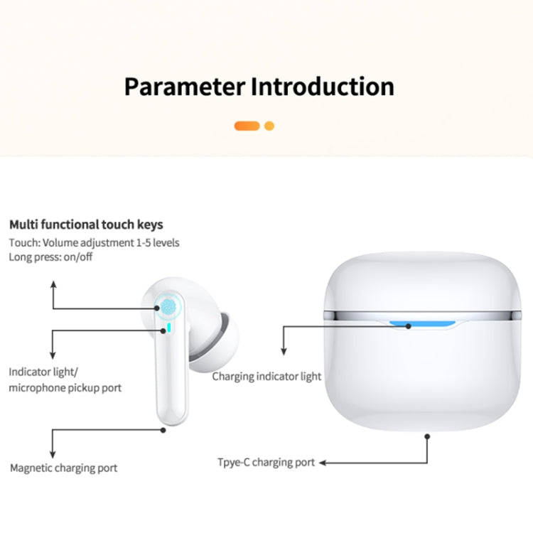 Bluetooth 5.3 In-ear AI Smart Recognition Hearing Aid(White)