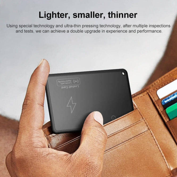 F5 Ultra-thin Card Type Location Tracker Anti-lost Device(Black)