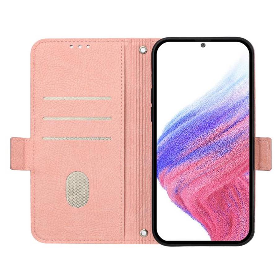 For Doogee N60 Pro Embossed Rose RFID Anti-theft Leather Phone Case(Pink)