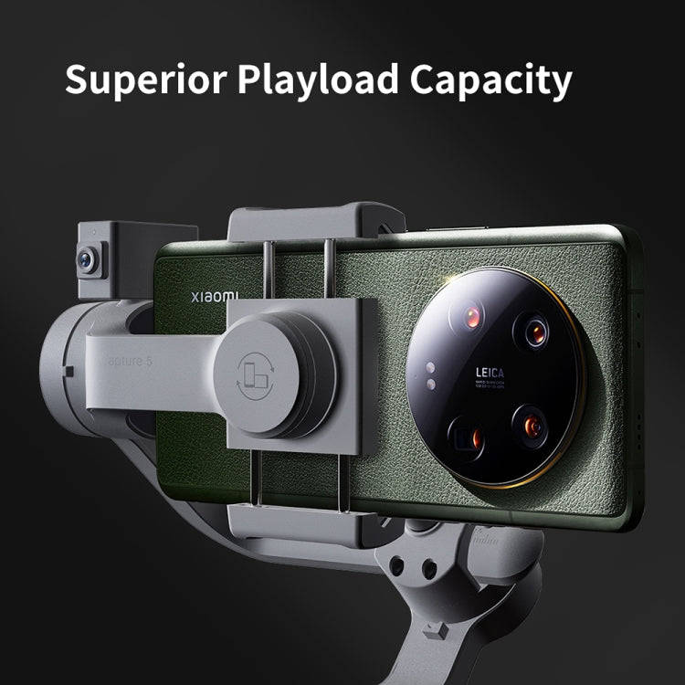 FUNSNAP Capture 5 Professional 3-Axis Handheld Gimbal Phone Live Stabilizer, Combo Version(Grey)