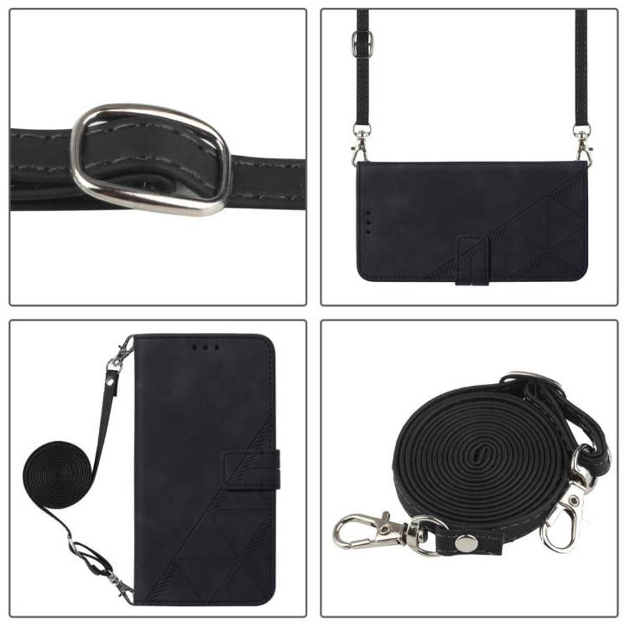 For Doogee Note 59 / Note 59 Pro Crossbody 3D Embossed Flip Leather Phone Case(Black)