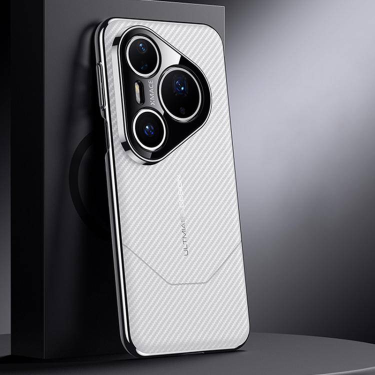 For Huawei Pura 80 Pro / 80 Pro+ 5G Premium Carbon Fiber Imitation Ultimate Design Phone Case(White)