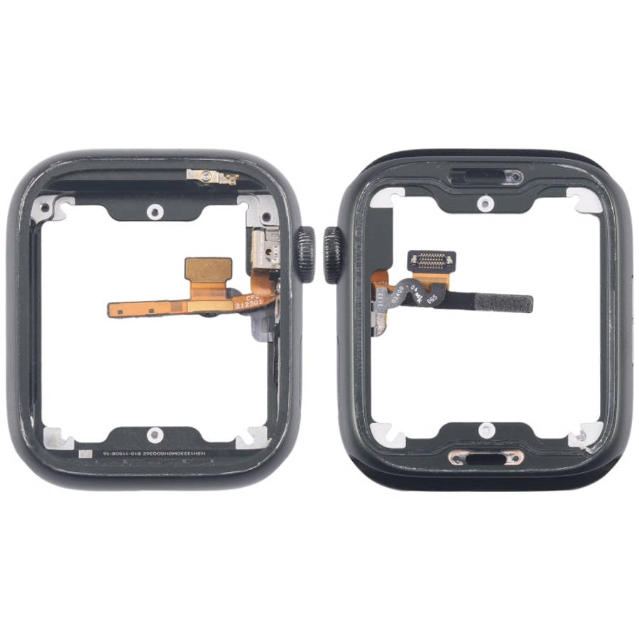 For Apple Watch Series 7 45MM LTE Aluminium Alloy Middle Frame Bezel Plate with Crown Spin Axis F...
