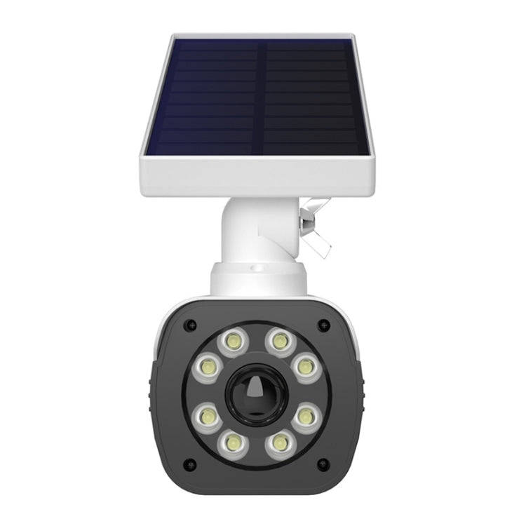 Human Body Sensing Simulation Surveillance Camera Solar Wall Light(White)