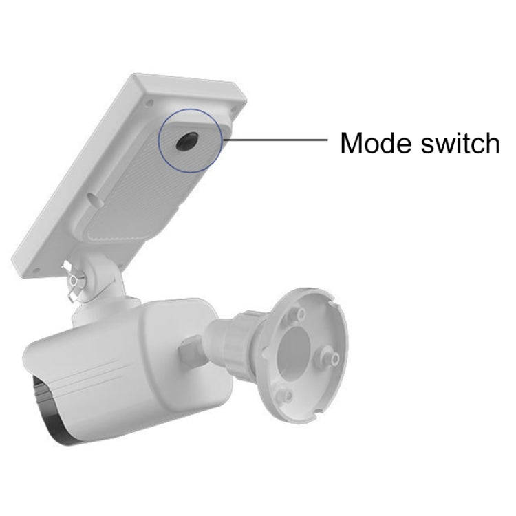 Human Body Sensing Simulation Surveillance Camera Solar Wall Light(White)