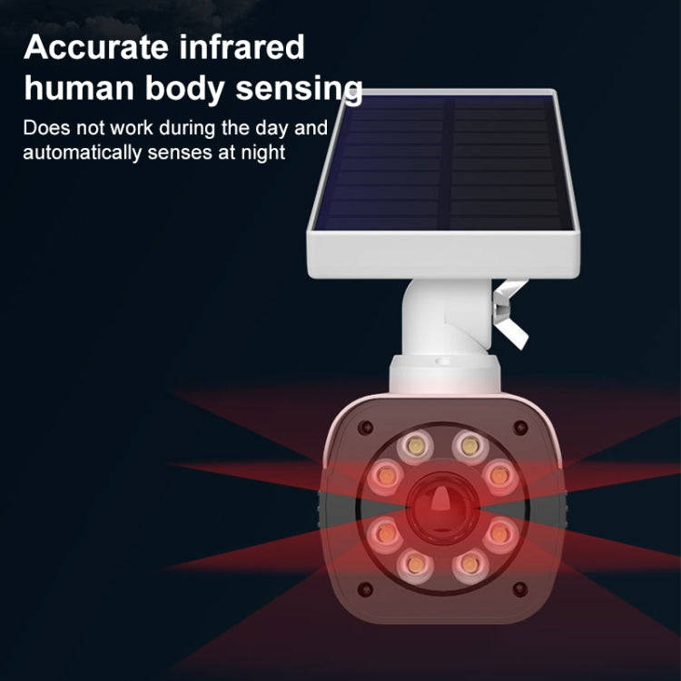 Human Body Sensing Simulation Surveillance Camera Solar Wall Light(White)