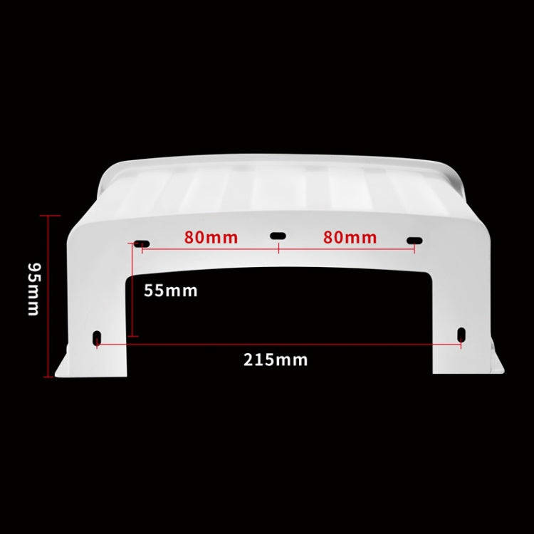 Outdoor Rainproof Sunproof Dustproof Plastic Cover for Security Camera(White)