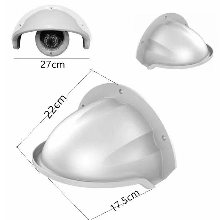 Outdoor Rainproof Sunshade Dustproof Plastic Cover for Security Camera(White)