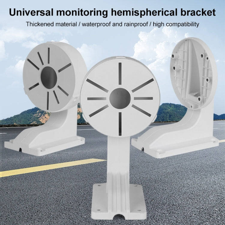 5pcs Universal Plastic Surveillance Camera Hemisphere Wall Mount Bracket, Model:1258S(White)