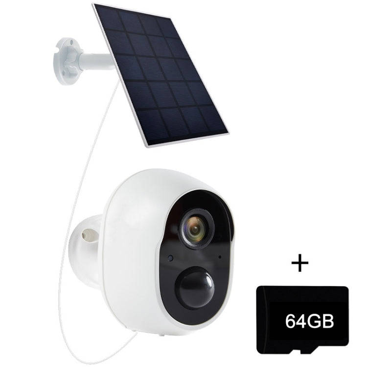 Graffit Version Home Ultra-HD Solar Panel Wireless WiFi Surveillance Camera, Memory Card:64GB(EU ...