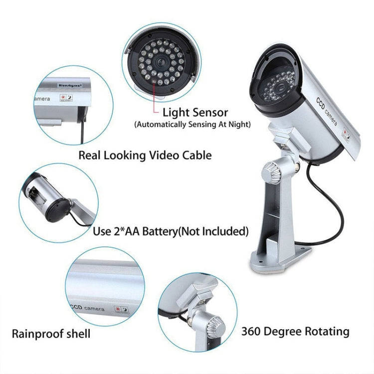 Waterproof Simulation Surveillance Camera with LED Flash Light(Black)