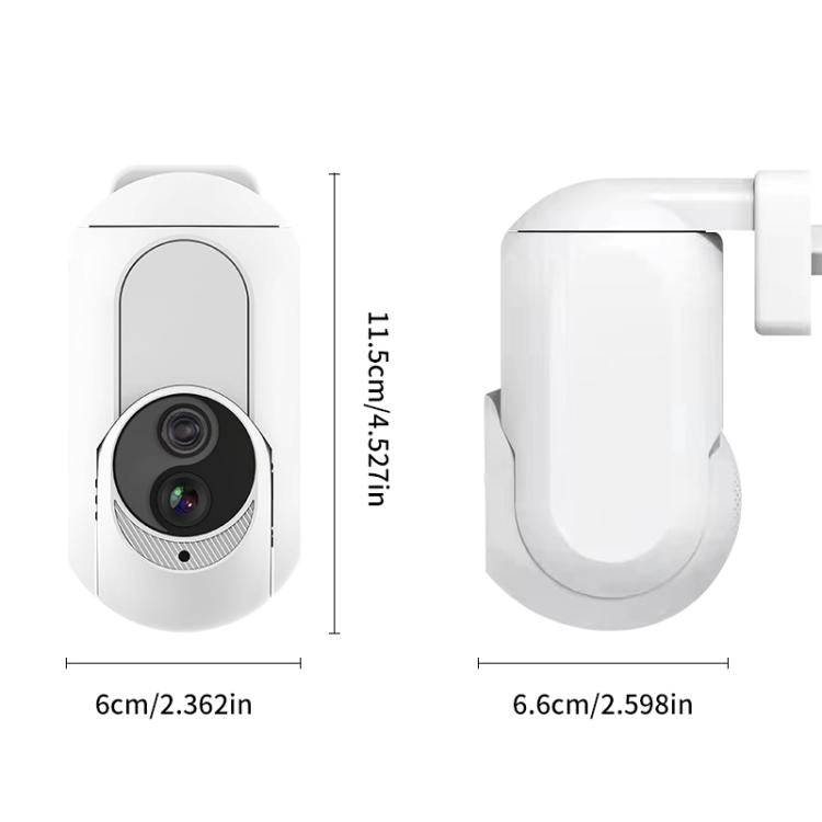 Home Socket Type WiFi Surveillance Camera Support Night Vision & Two-way Intercom, EU Plug(White)