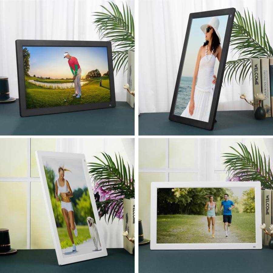 XCLT1850 18.5 inch LED Display Digital Photo Frame, Plug Type:UK Plug(White)
