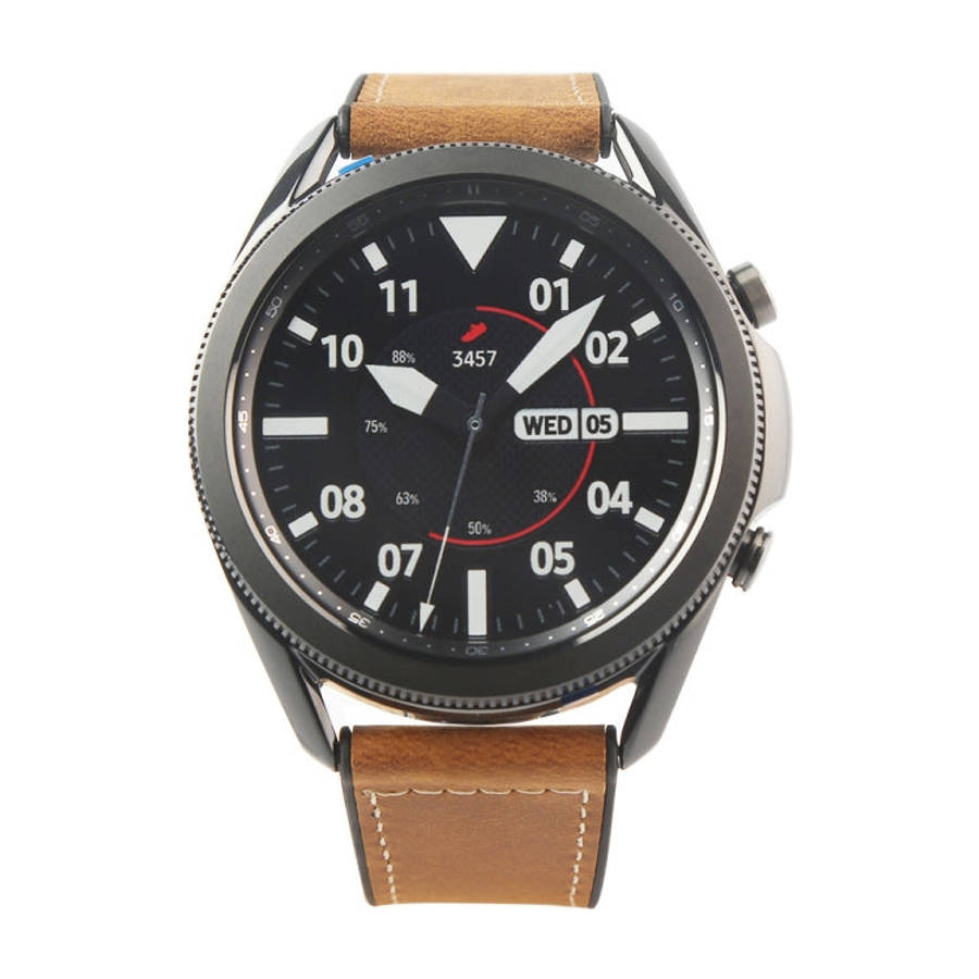 For Samsung Galaxy Watch 3 41mm TPU + Leather Watch Band(Red)