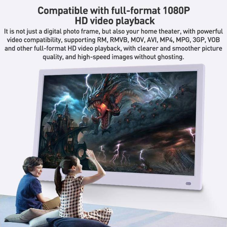 XCLT-1730 17.3 inch LED HD Screen WIFI Cloud Photo Frame with Stand, Plug:EU Plug(Black)