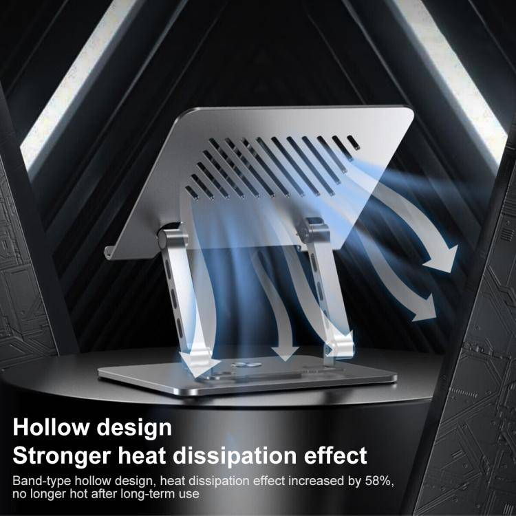 Lenovo Thinkplus ZJA7 360 Degree Rotating Laptop Heat Dissipation Metal Holder(Grey)