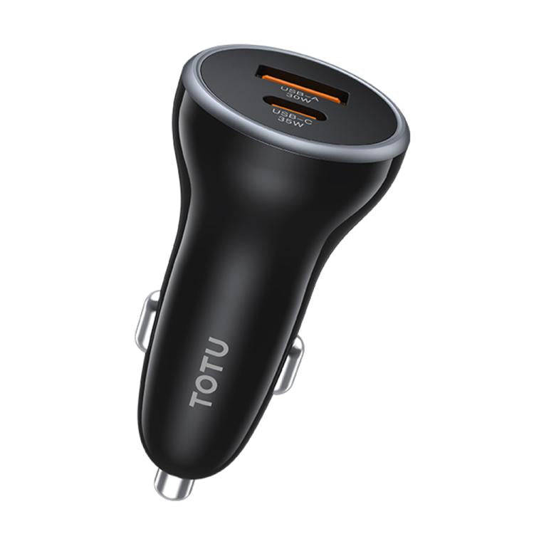 TOTU CC-5 65W USB-A and USB-C / Type-C Dual Ports Fast Charging Car Charger(Black)