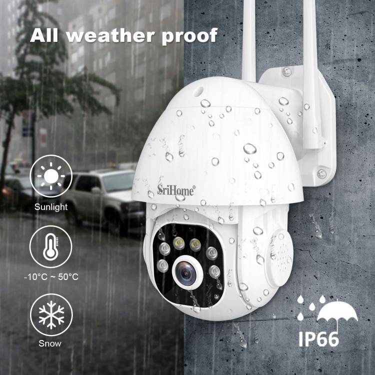SriHome NVS001E-IPC039B 5MP 8CH HD NVR Wireless Cameras Set, Plug:EU Plug