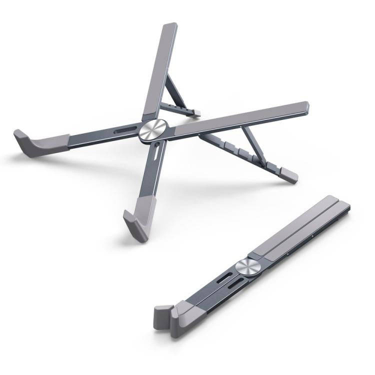 LS-001 Portable Folding Laptop Heightening Heat Dissipation Holder(Grey)