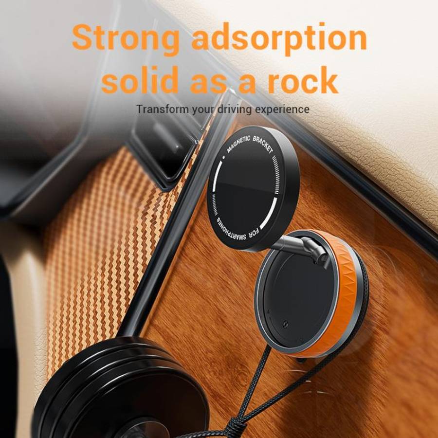 K10B Car Rotatable Vacuum Magnetic Foldable Phone Holder(Black)