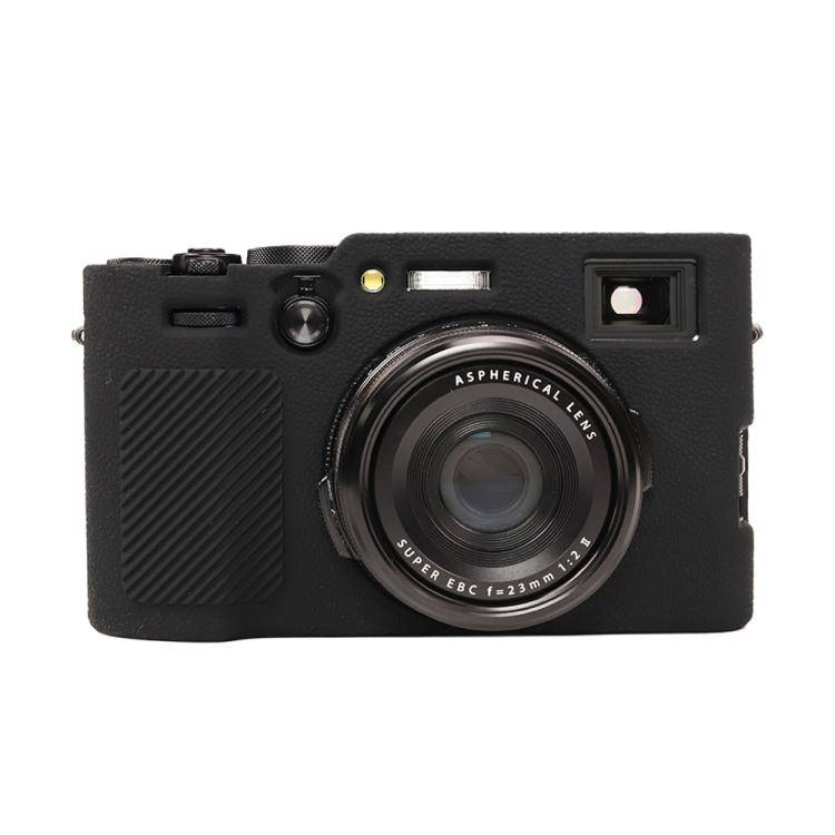 For FUJIFILM X100VI Litchi Texture Soft Silicone Protective Case(Black)