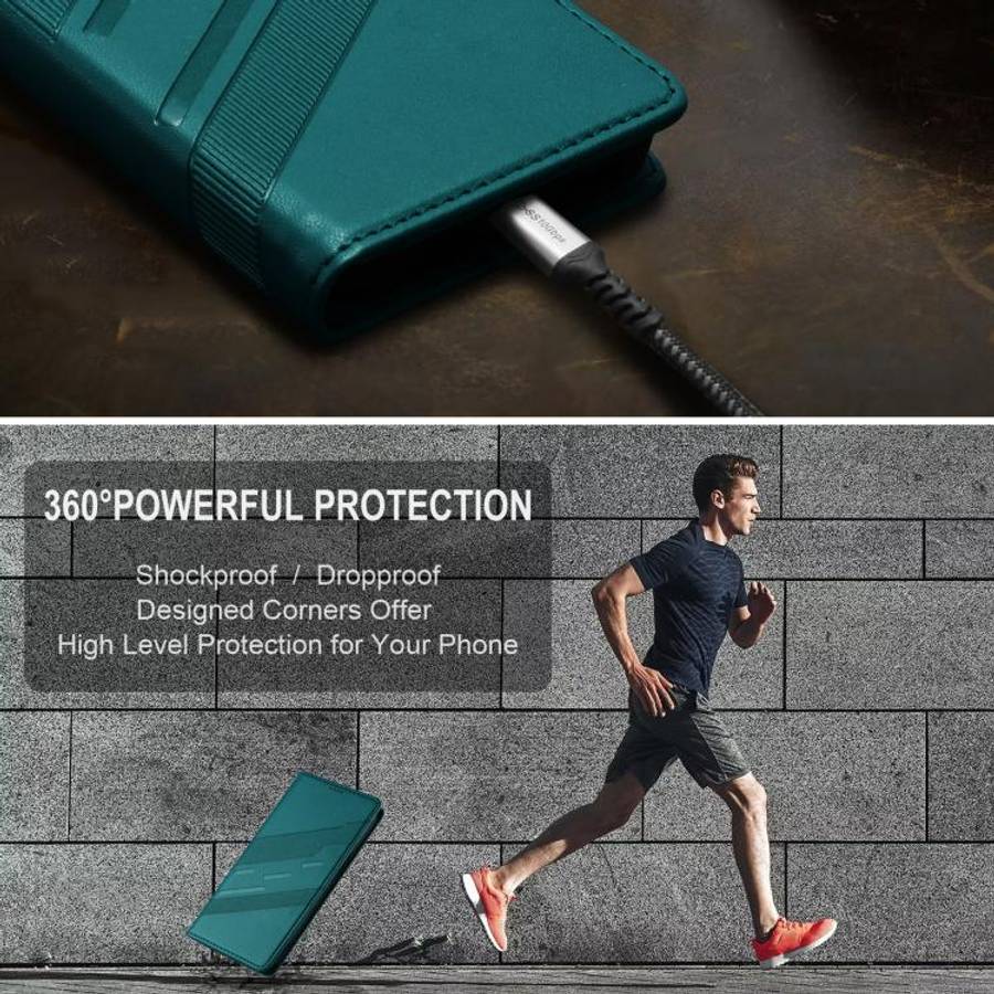 For Oukitel C1 / C1 Pro Embossed Multi-functional Wallet Retro Leather Phone Case(Dark Green)