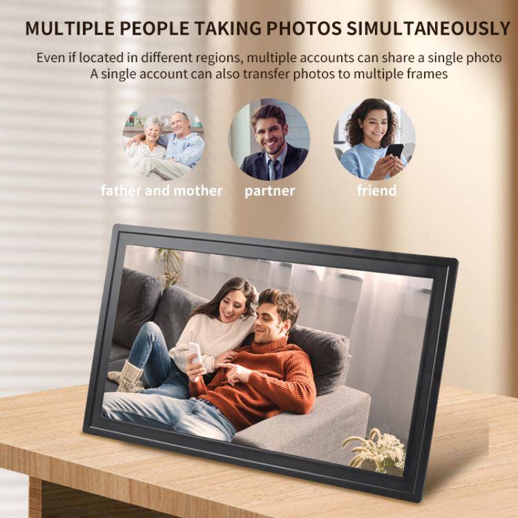 21.5 inch LCD Display Cloud Photo Frame 1G+32GB 3326C Quad-Core CPU Android 7.0, Plug:AU Plug(White)