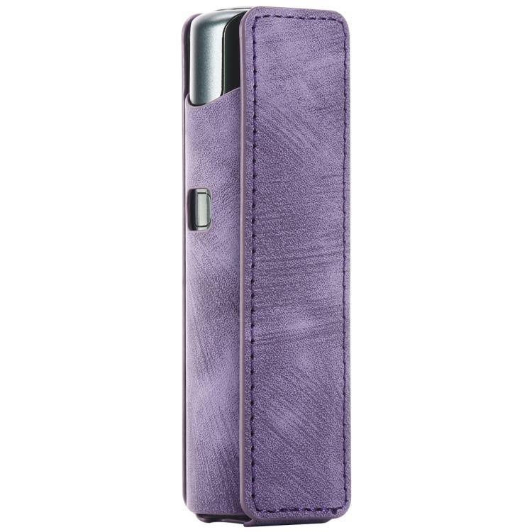For lil Solid 3.0 Frosted Retro PU Leather Electronic Cigarette Case(Purple)