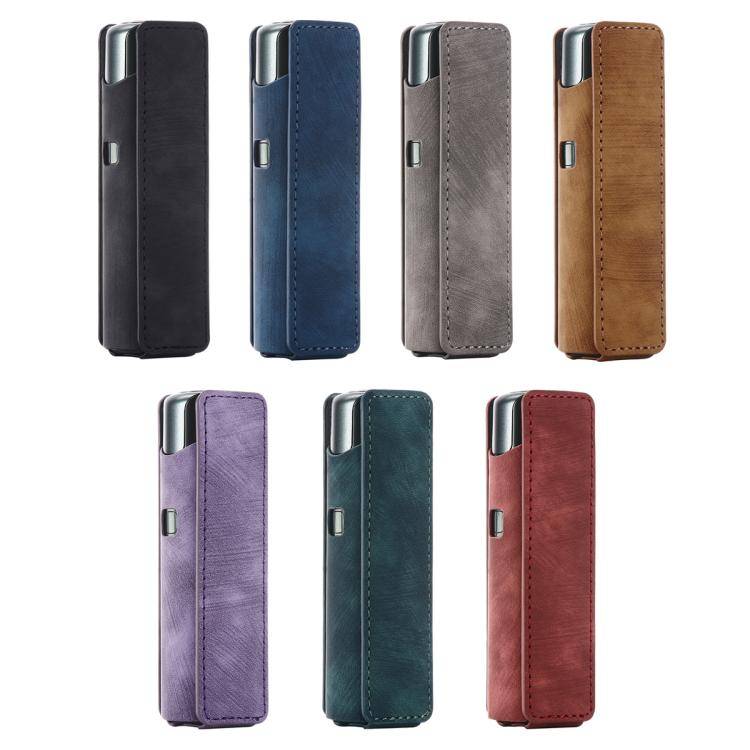For lil Solid 3.0 Frosted Retro PU Leather Electronic Cigarette Case(Red)