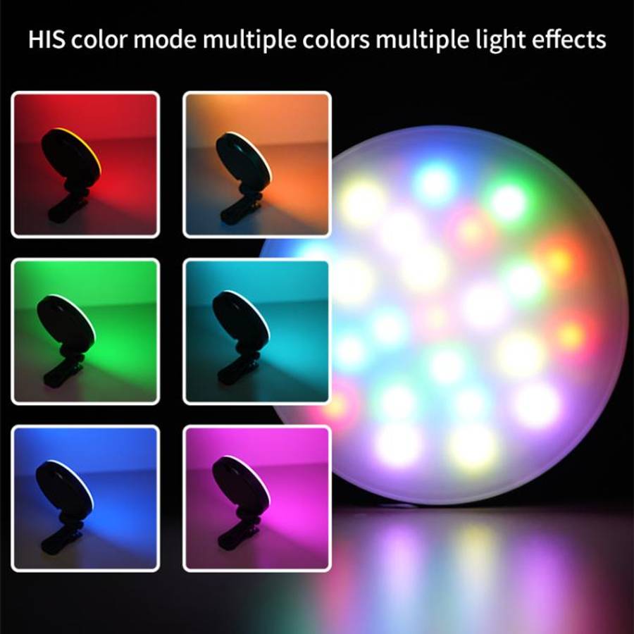 GZ-669 Full Color Round Portable Pocket Fill Light(Cold/Warm/White Light)