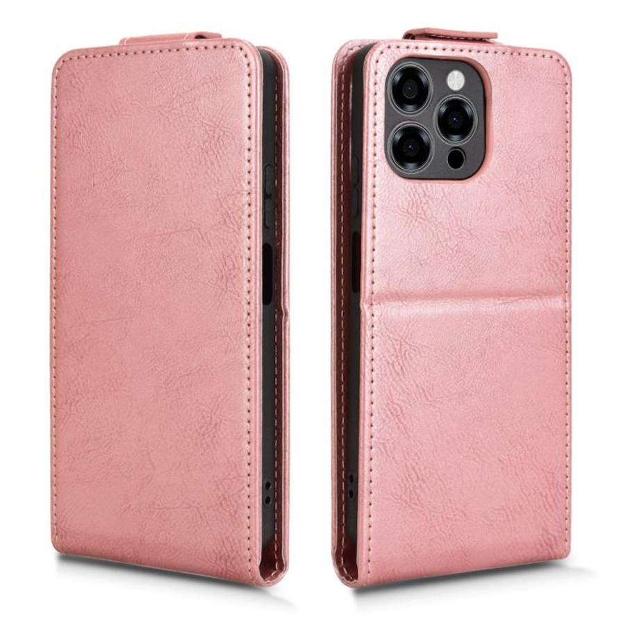For Doogee Note 58 / Note 58 Pro Magnetic Vertical Flip Leather Phone Case with Buckle(Rose Gold)