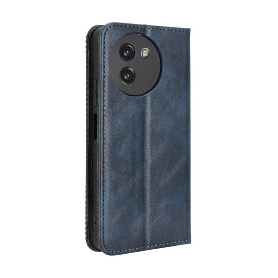 For Doogee Note 59 / Note 59 Pro Magnetic Buckle Retro Texture Leather Phone Case(Blue)