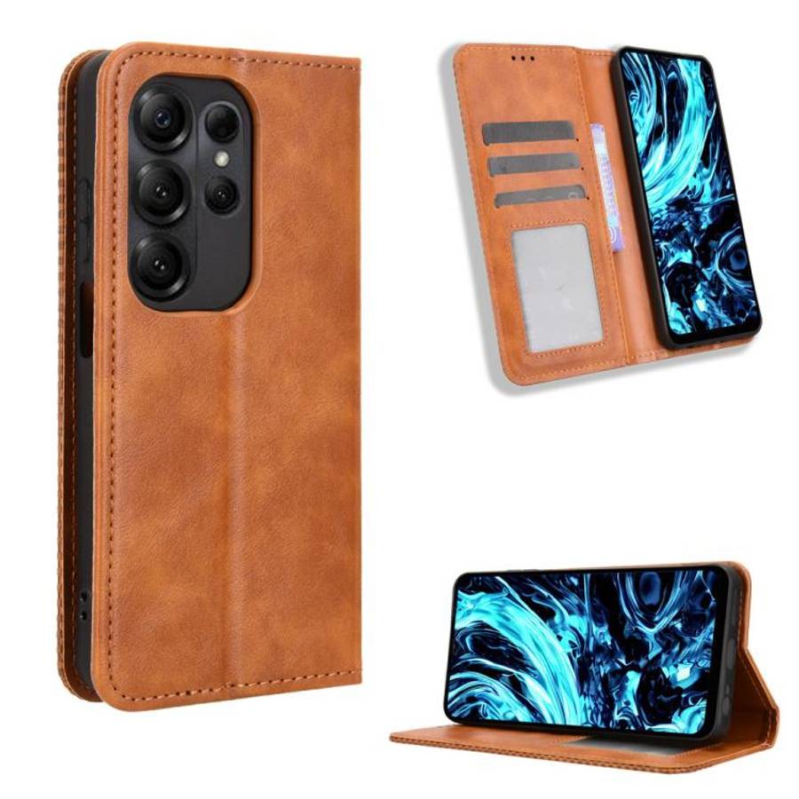 For Doogee Note 56X / Note 56X Pro Magnetic Buckle Retro Texture Leather Phone Case(Brown)
