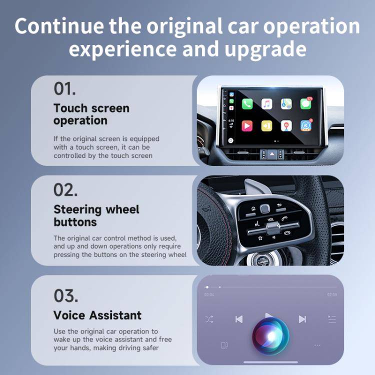 USB Wired to Wireless Car CarPlay Box Adapter, with Type-C Adapter(Black)
