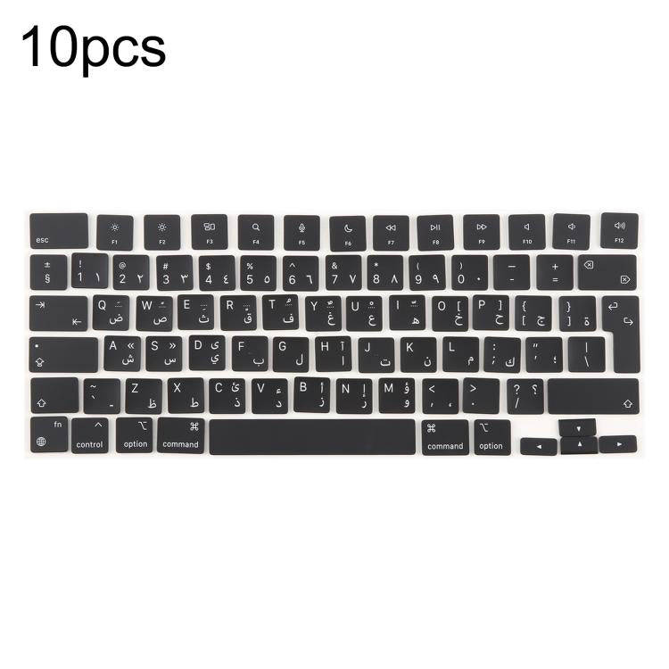For MacBook A2442 A2485 A2779 A2780 A2991 A2992 A2918 10pcs UK Big Enter Version Keycaps, Languag...