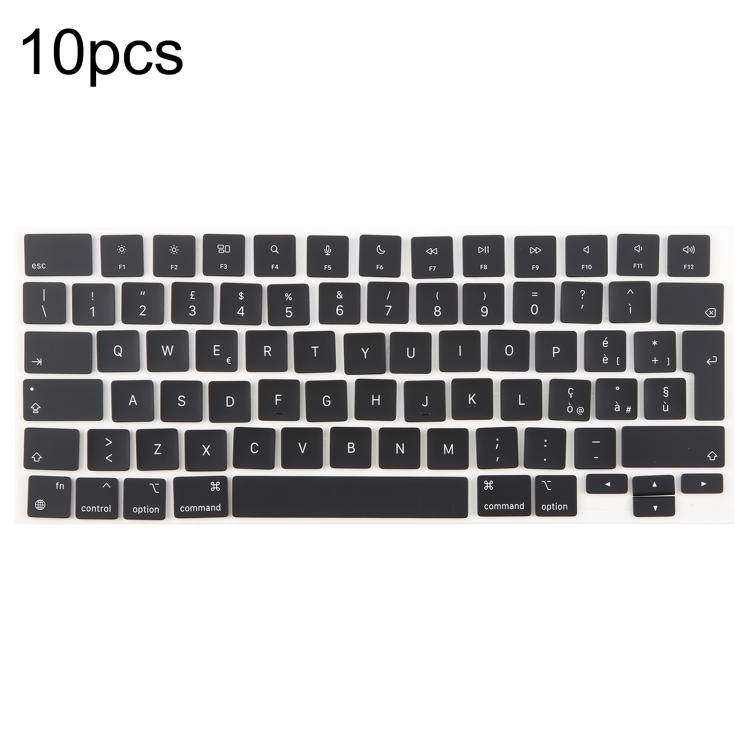 For MacBook A2442 A2485 A2779 A2780 A2991 A2992 A2918 10pcs UK Big Enter Version Keycaps, Languag...