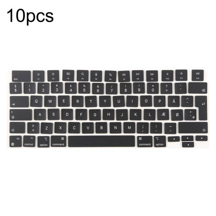 For MacBook A2442 A2485 A2779 A2780 A2991 A2992 A2918 10pcs UK Big Enter Version Keycaps, Languag...