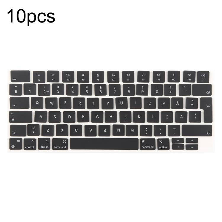 For MacBook A2442 A2485 A2779 A2780 A2991 A2992 A2918 10pcs UK Big Enter Version Keycaps, Languag...