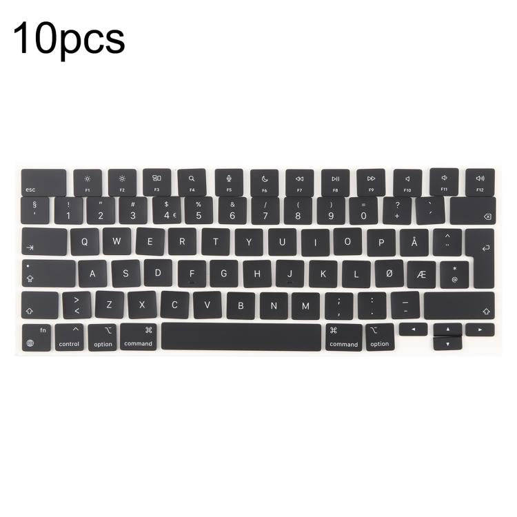 For MacBook A2442 A2485 A2779 A2780 A2991 A2992 A2918 10pcs UK Big Enter Version Keycaps, Languag...