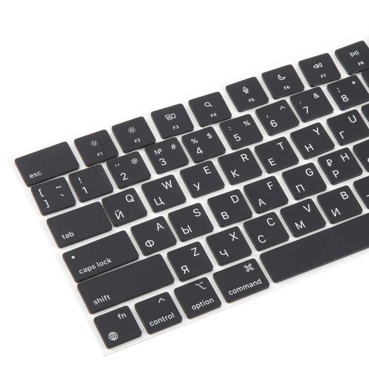 For MacBook A2442 A2485 A2779 A2780 A2991 A2992 A2918 US Small Enter Version Keycaps, Language:Ru...