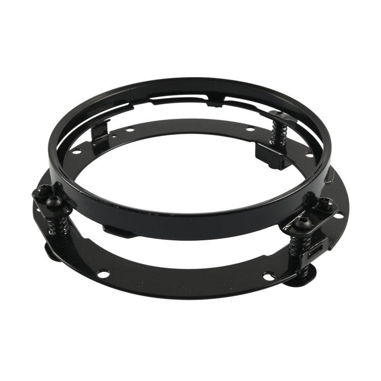 Motorcycle 7 inch Round Headlight Ring Mounting Bracket for Harley Davidson (Black)