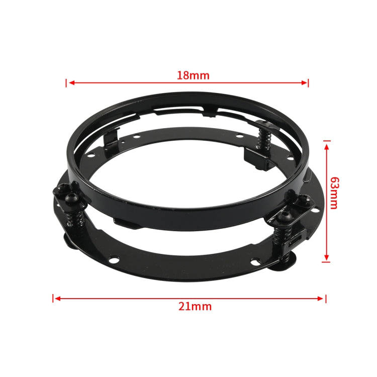 Motorcycle 7 inch Round Headlight Ring Mounting Bracket for Harley Davidson (Black)