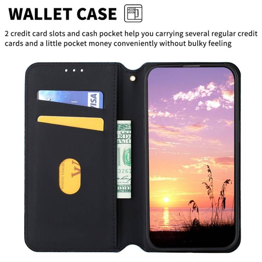 For Ulefone Note 17 Pro Cubic Grid Texture Flip Leather Phone Case(Blue)