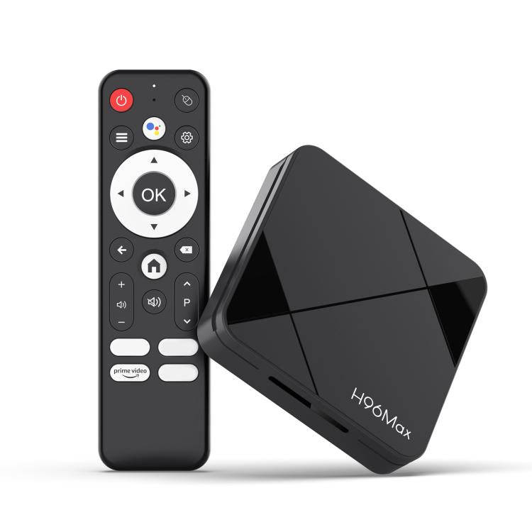 H96Max 4K UHD Android 14 Smart TV Box with Remote Control, RK3518 Quad-Core 2GB+8GB(EU Plug)