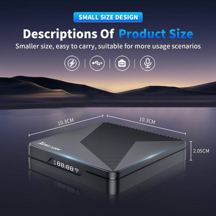 X88 Pro X5M Android 14.0 Smart TV Box, 4GB+32GB, S905X5M 2.0GHz 64-bit Quad-core Cortex-A55(EU Plug)